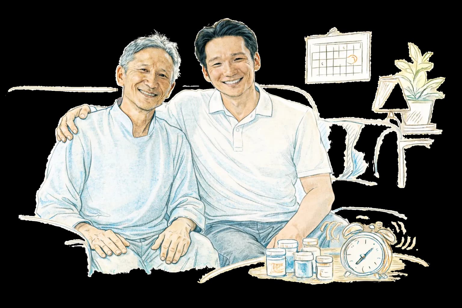 Amarbayar with his dad